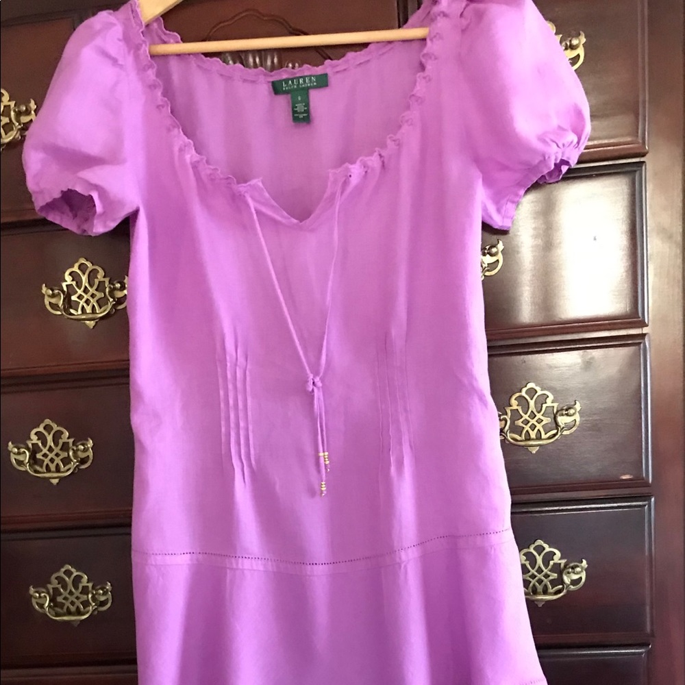 Lauren Ralph Lauren Linen Peasant Dress